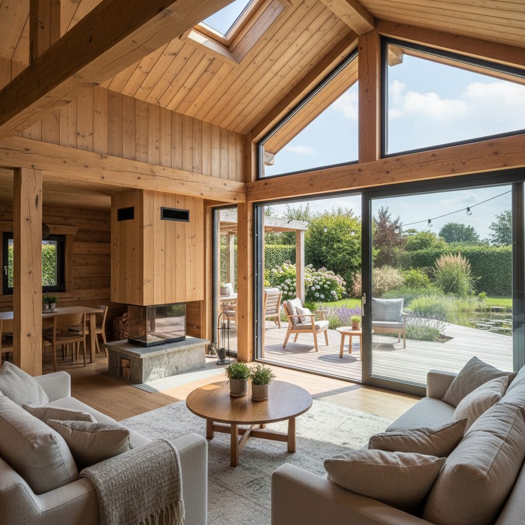 Jak zaplanować aranżację domku letniskowego drewnianego?