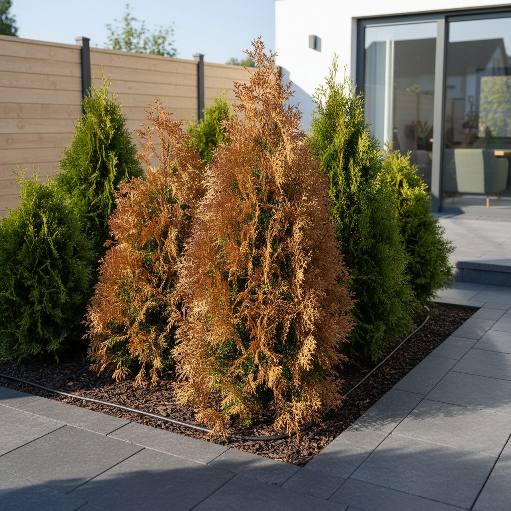 Brązowienie tui — przyczyny, skutki i skuteczne metody ratunku