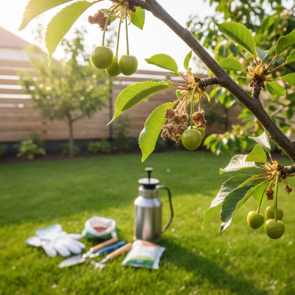Brunatna zgnilizna drzew pestkowych kiedy pryskać?