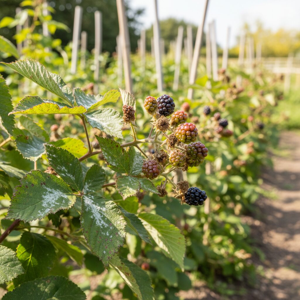 Jakie są najczęstsze choroby jeżyny bezkolcowej?