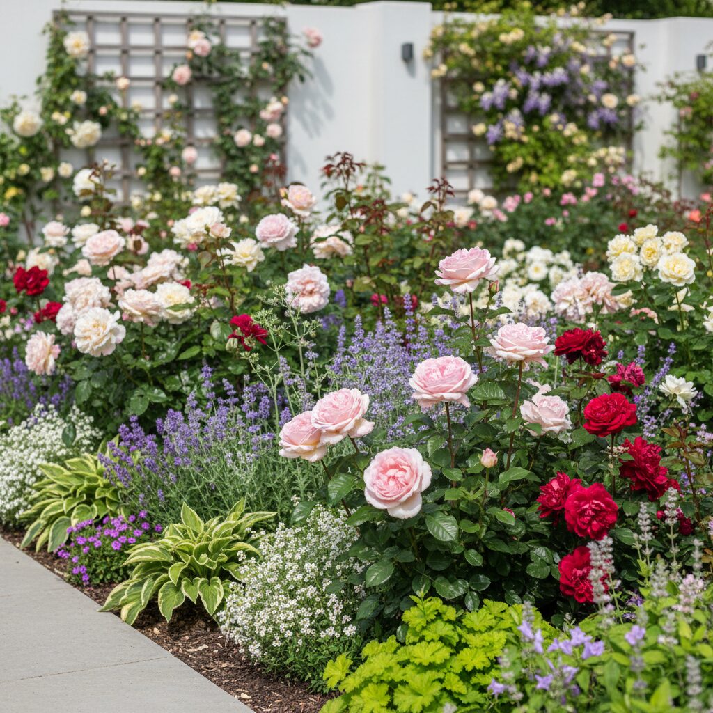 Co posadzić między różami? Najlepsze rośliny towarzyszące