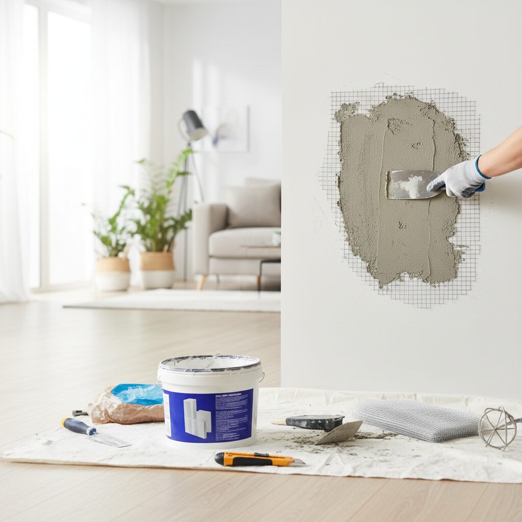 Czym wypełnić duże ubytki w ścianie wewnętrznej?