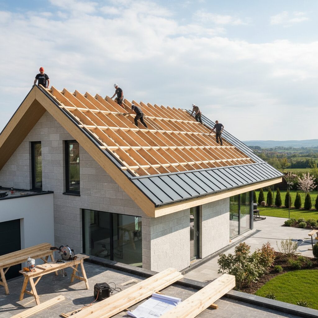 Dach pulpitowy konstrukcja — jak zbudować trwały dach jednospadowy?