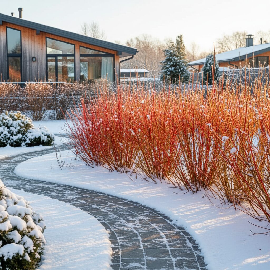 Dereń żywopłot zima — jak stworzyć kolorowy ogród w mrozy?
