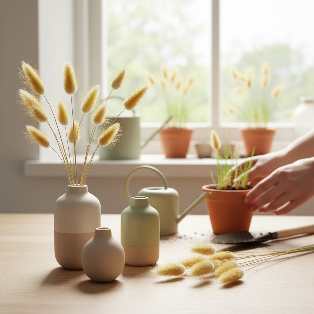 Dmuszek jajowaty uprawa — jak pielęgnować zajęcze ogonki?