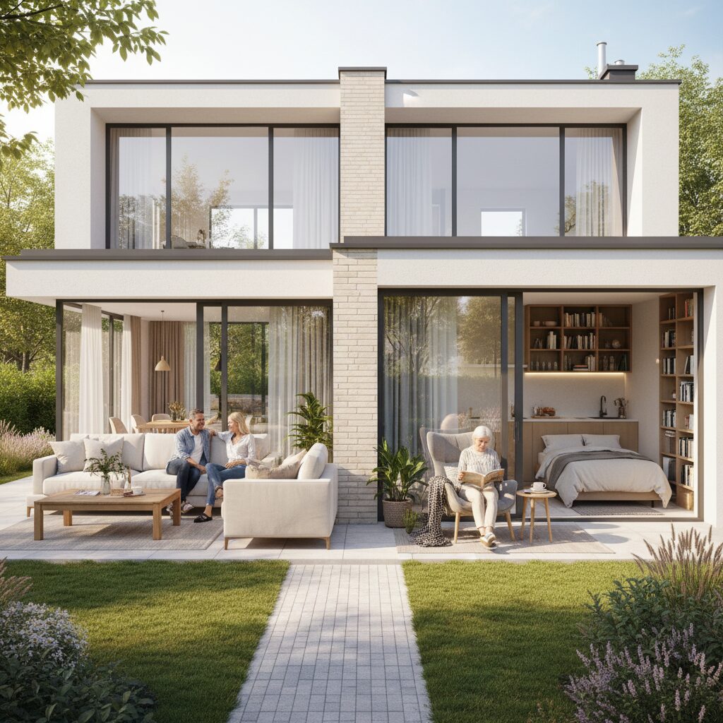 Dom z senioratką — jak zaplanować idealny dom dwupokoleniowy?