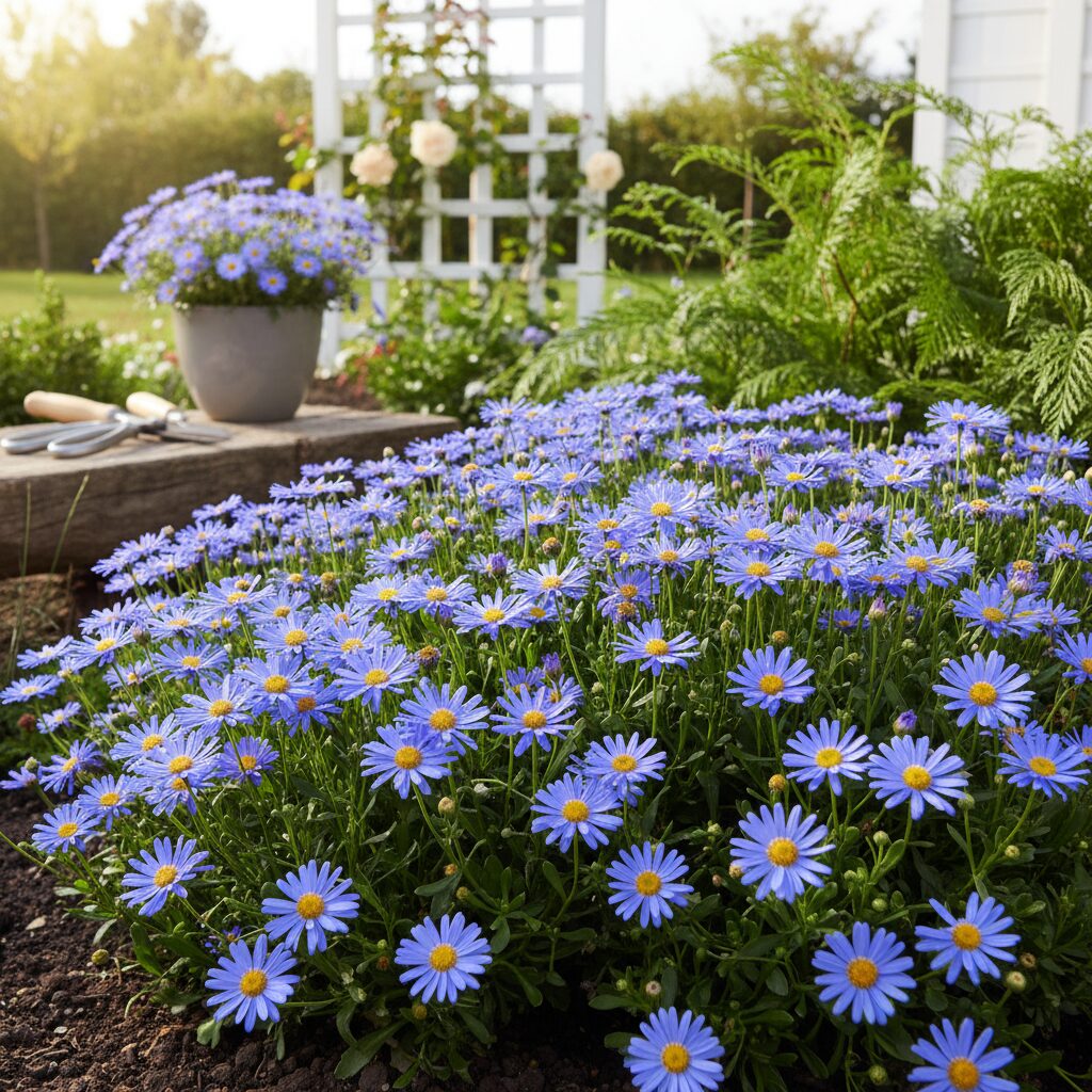 Felicja gawędkowa — jak uprawiać niebieską stokrotkę?