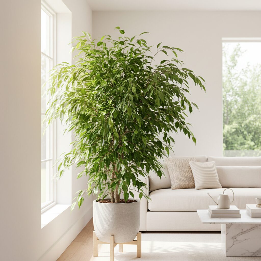 Ficus benjamina — jak dbać o figowca płaczącego w domu?