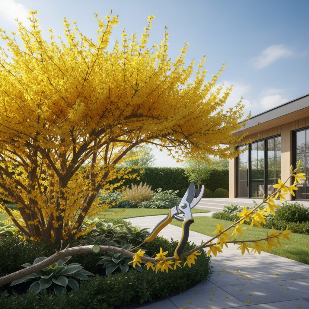 Forsycja — kiedy przycinać ten krzew dla obfitego kwitnienia?