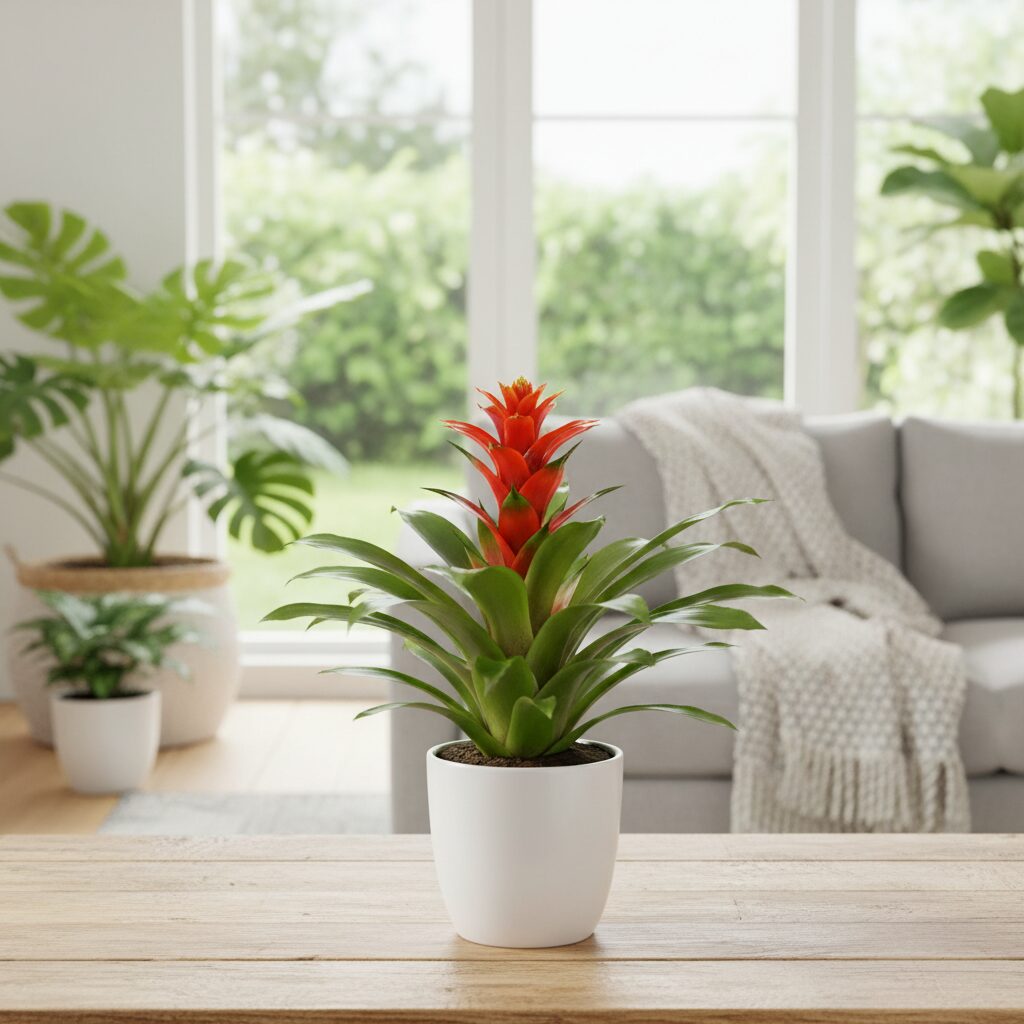Guzmania — uprawa i pielęgnacja rośliny, która długo kwitnie