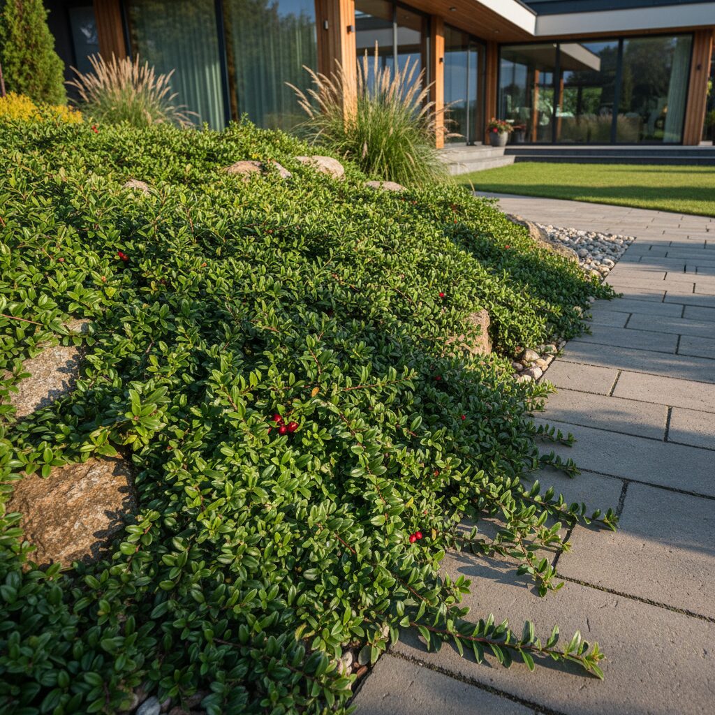 Irga płożąca zimozielona — jak uprawiać ten gęsty dywan?