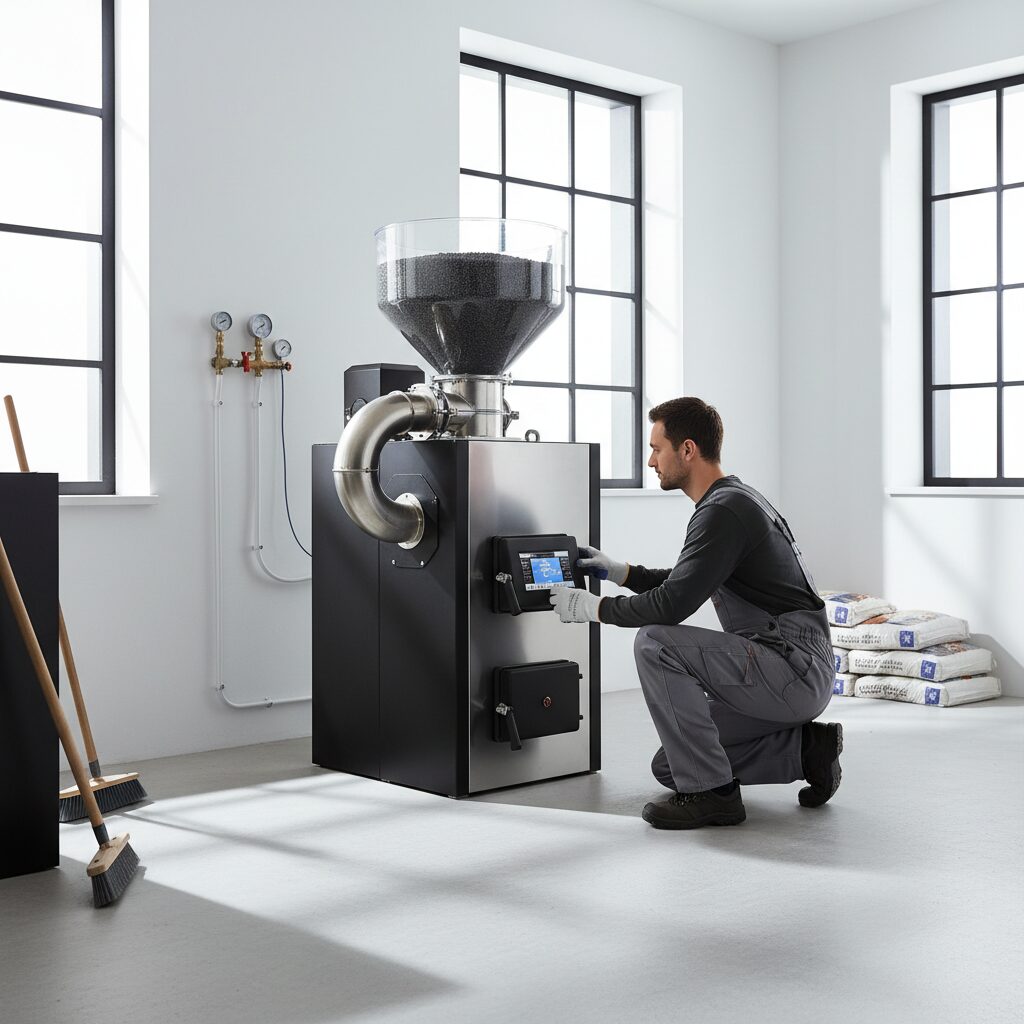 Jak ustawić piec na ekogroszek z podajnikiem ślimakowym?