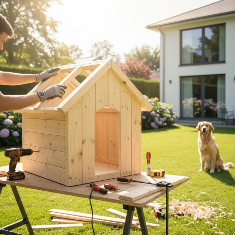 Jak zrobić budę dla psa z desek — poradnik krok po kroku