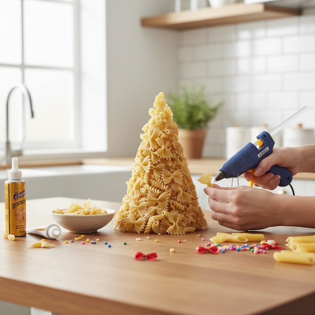 Jak zrobić choinkę z makaronu krok po kroku?