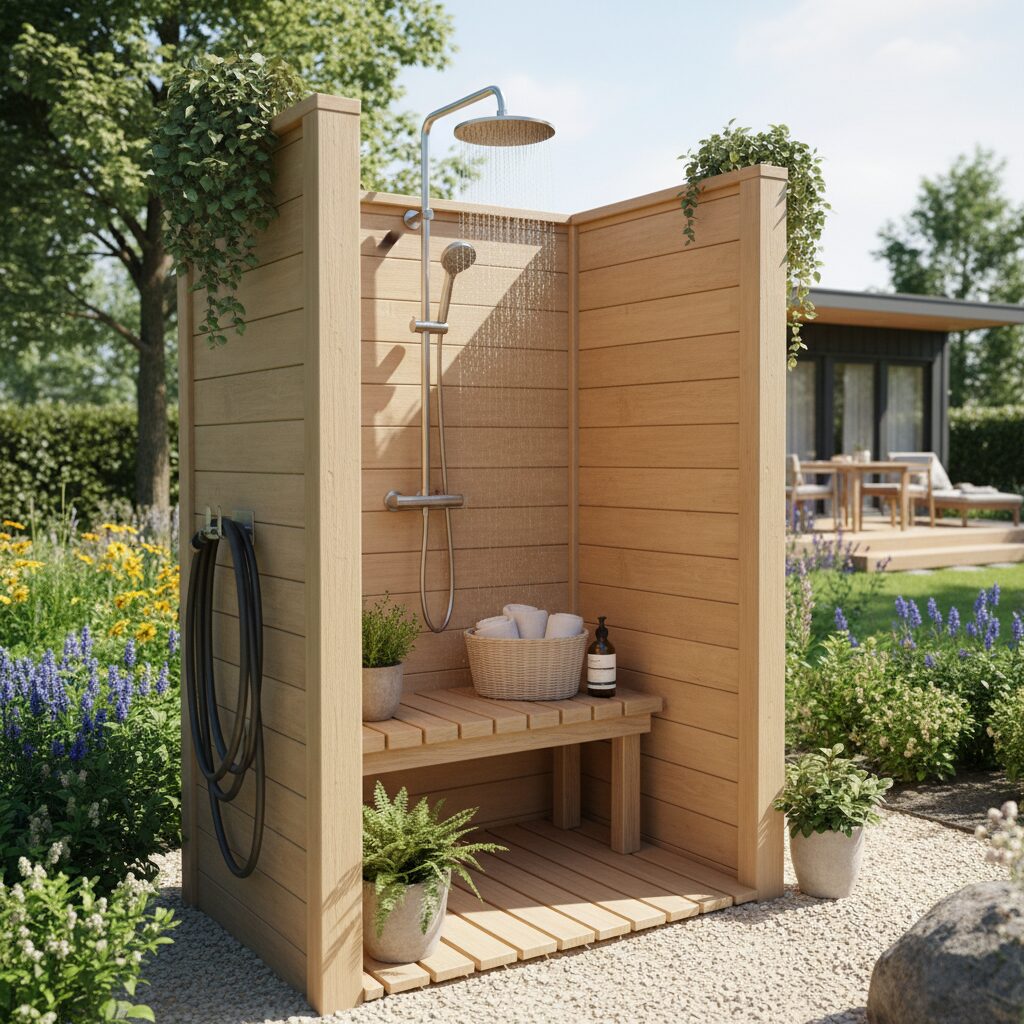 Jak zrobić prysznic na działce rekreacyjnej — poradnik DIY