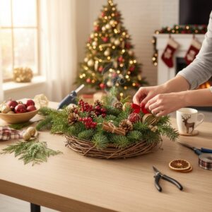 Jak zrobić stroik świąteczny krok po kroku — poradnik DIY