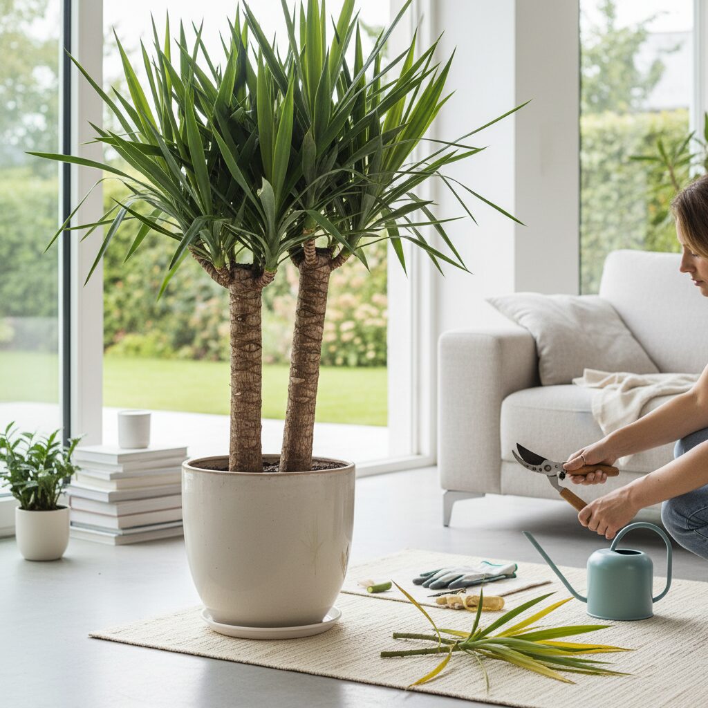 Juka domowa przycinanie — jak i kiedy odmłodzić roślinę?