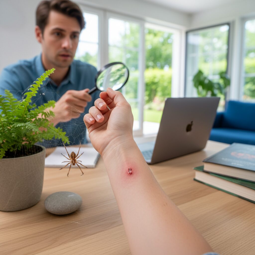 Kątnik ugryzienie pająka — czy jest groźne i jak je rozpoznać?