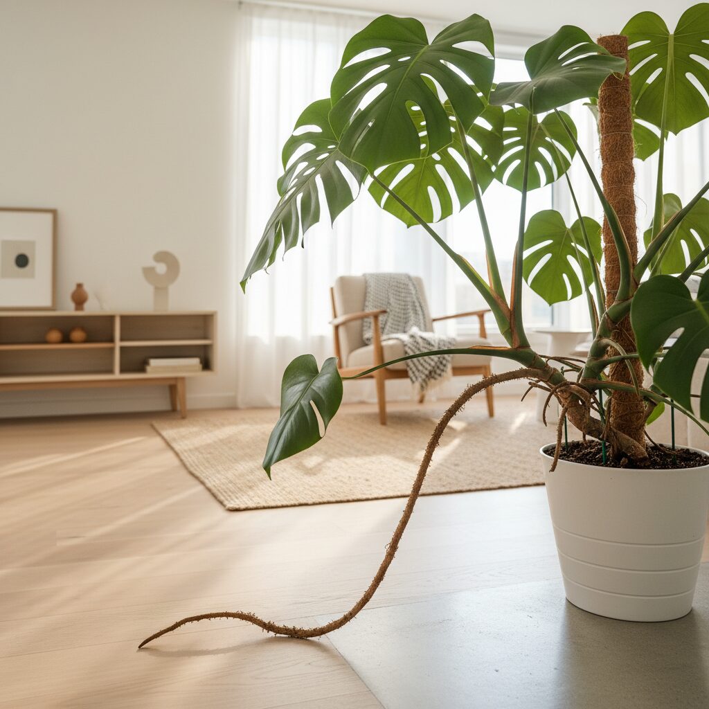 Kiedy monstera wypuszcza korzenie powietrzne?