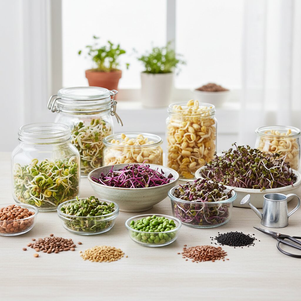 Kiełki rodzaje — które gatunki wybrać do domowej uprawy?