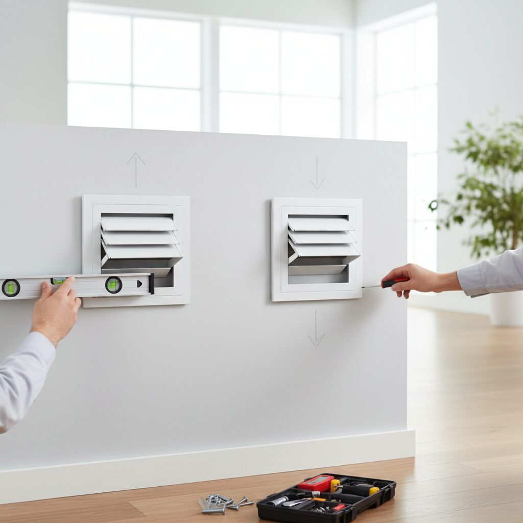 Kratka wentylacyjna do góry czy do dołu — jak ją zamontować?