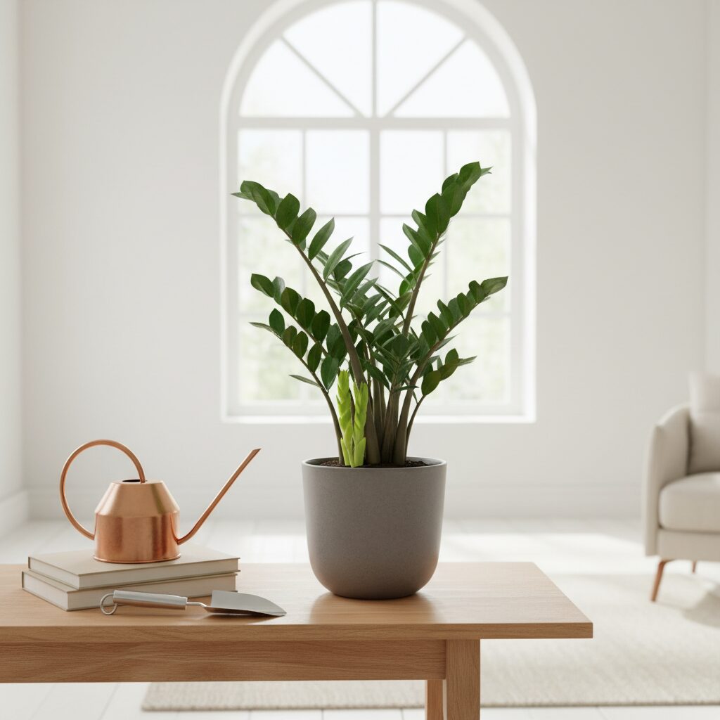 Kwiat zamiokulkasa — jak pielęgnować tę żelazną roślinę?