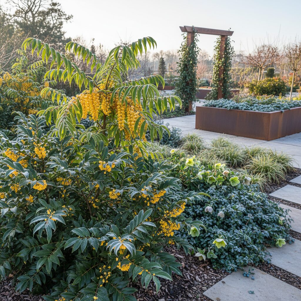 Mahonia — uprawa, odmiany i pielęgnacja zimozielonego krzewu