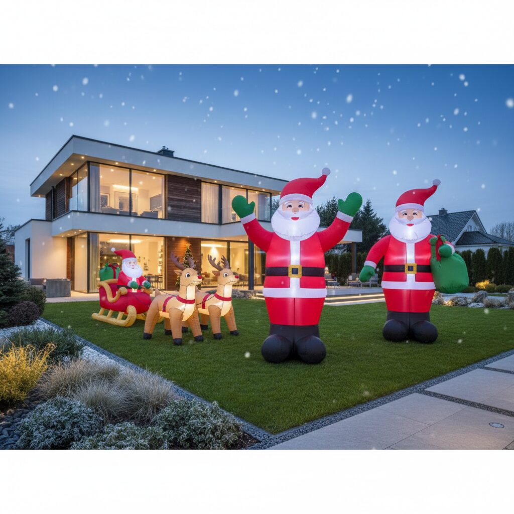 Mikołaj dmuchany — jak wybrać najlepszą dekorację do ogrodu?