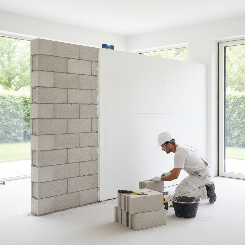 Murowanie ścian działowych cena za m2 — cennik 2026