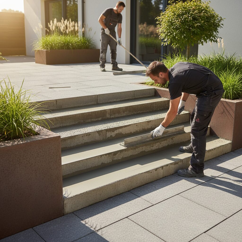 Nadlewanie schodów — jak profesjonalnie wyrównać stopnie?