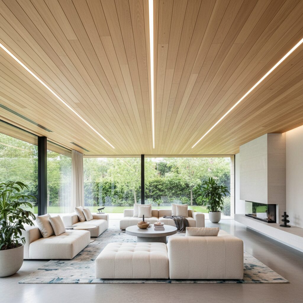 Nowoczesny drewniany sufit — jak odmienić Twoje wnętrze?