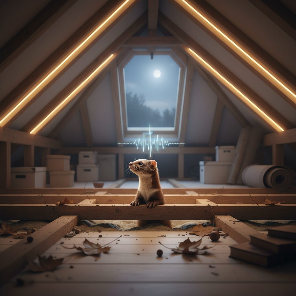 Jak rozpoznać odgłosy kuny w nocy na poddaszu?