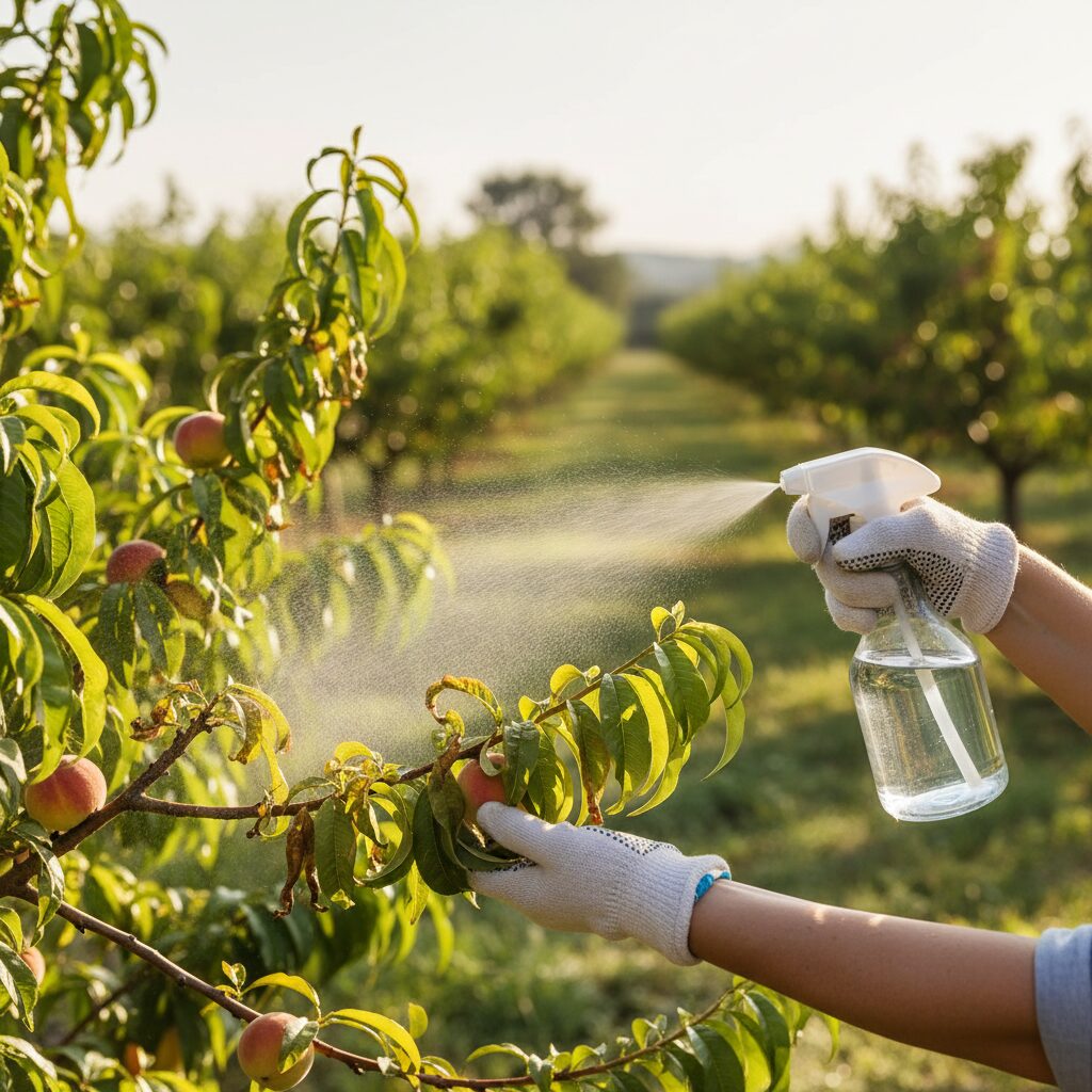 Czy oprysk brzoskwini octem jest skuteczny na kędzierzawość?