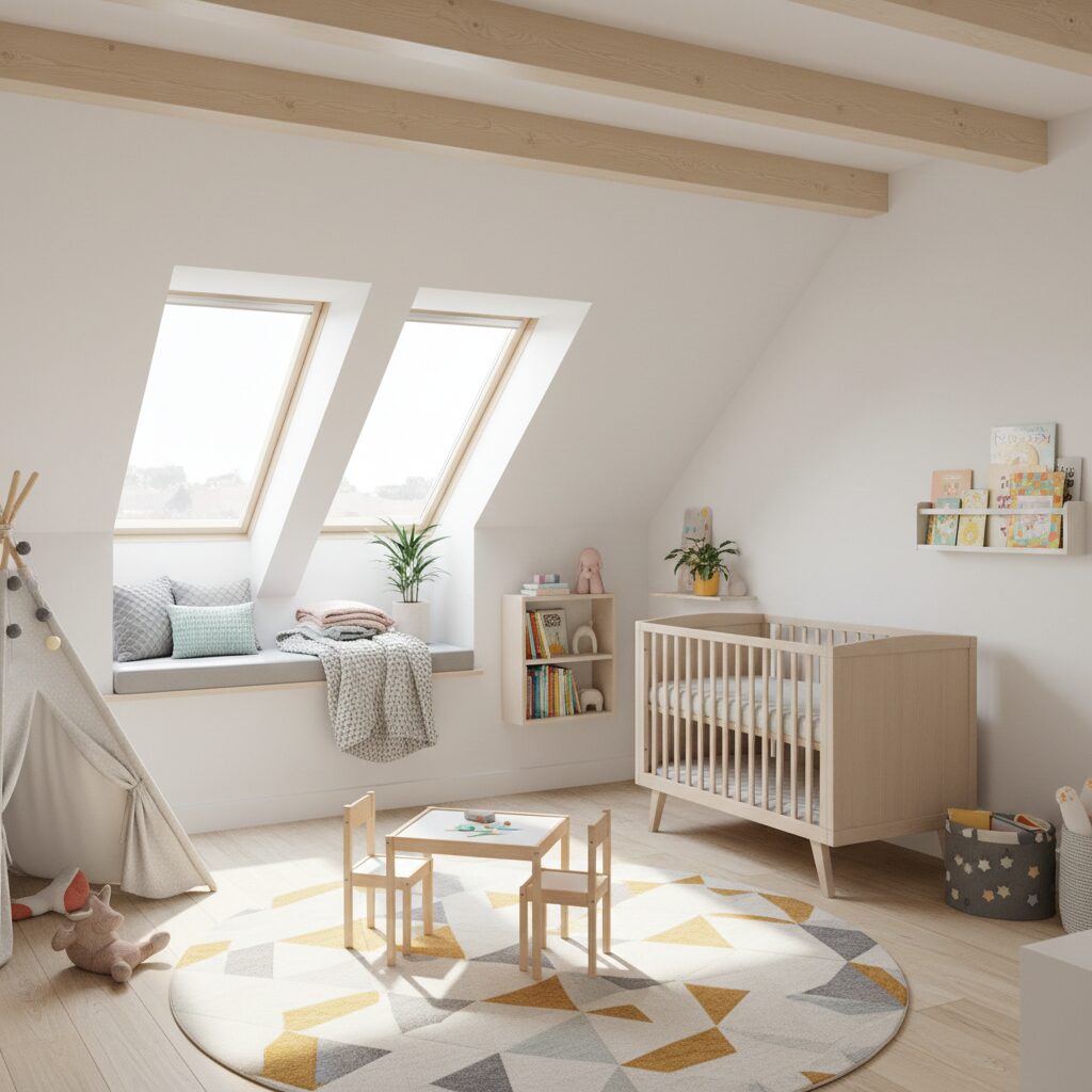 Jak urządzić funkcjonalny pokój dziecka na poddaszu?