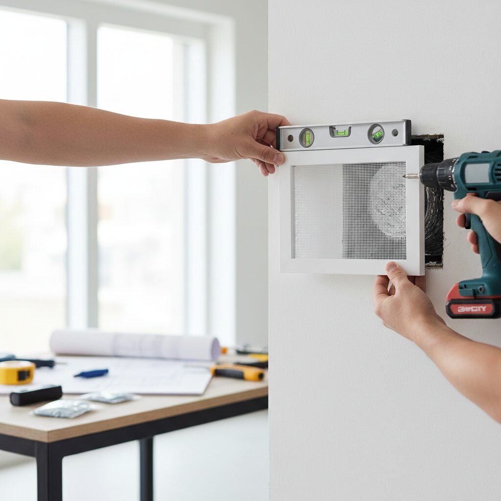 Prawidłowy montaż kratki wentylacyjnej — poradnik krok po kroku