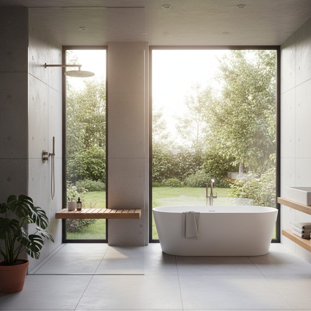 Prysznic przy oknie — jak zaplanować funkcjonalną strefę kąpieli?