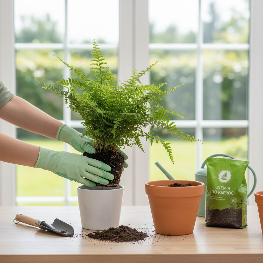 Przesadzanie paprotki — kiedy i jak zrobić to poprawnie?