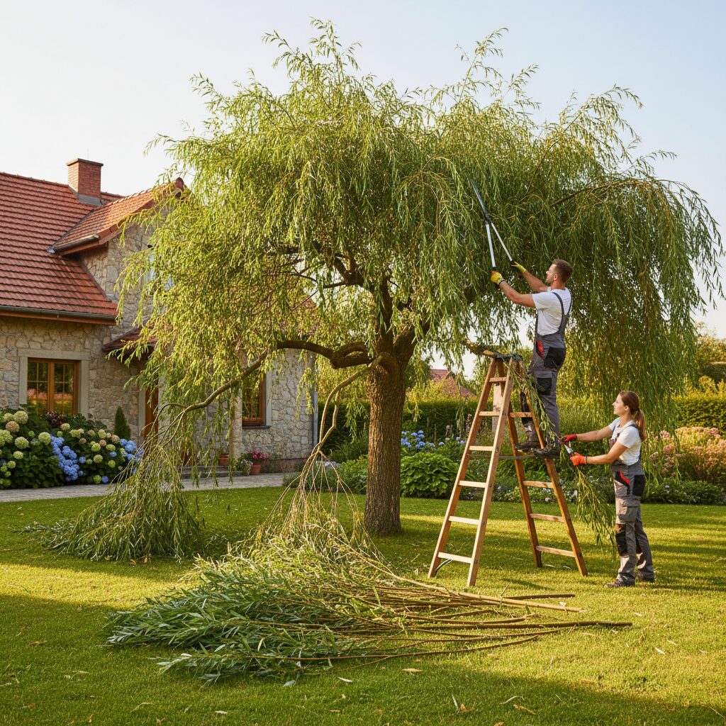 Jak i kiedy wykonać przycinanie wierzby płaczącej?