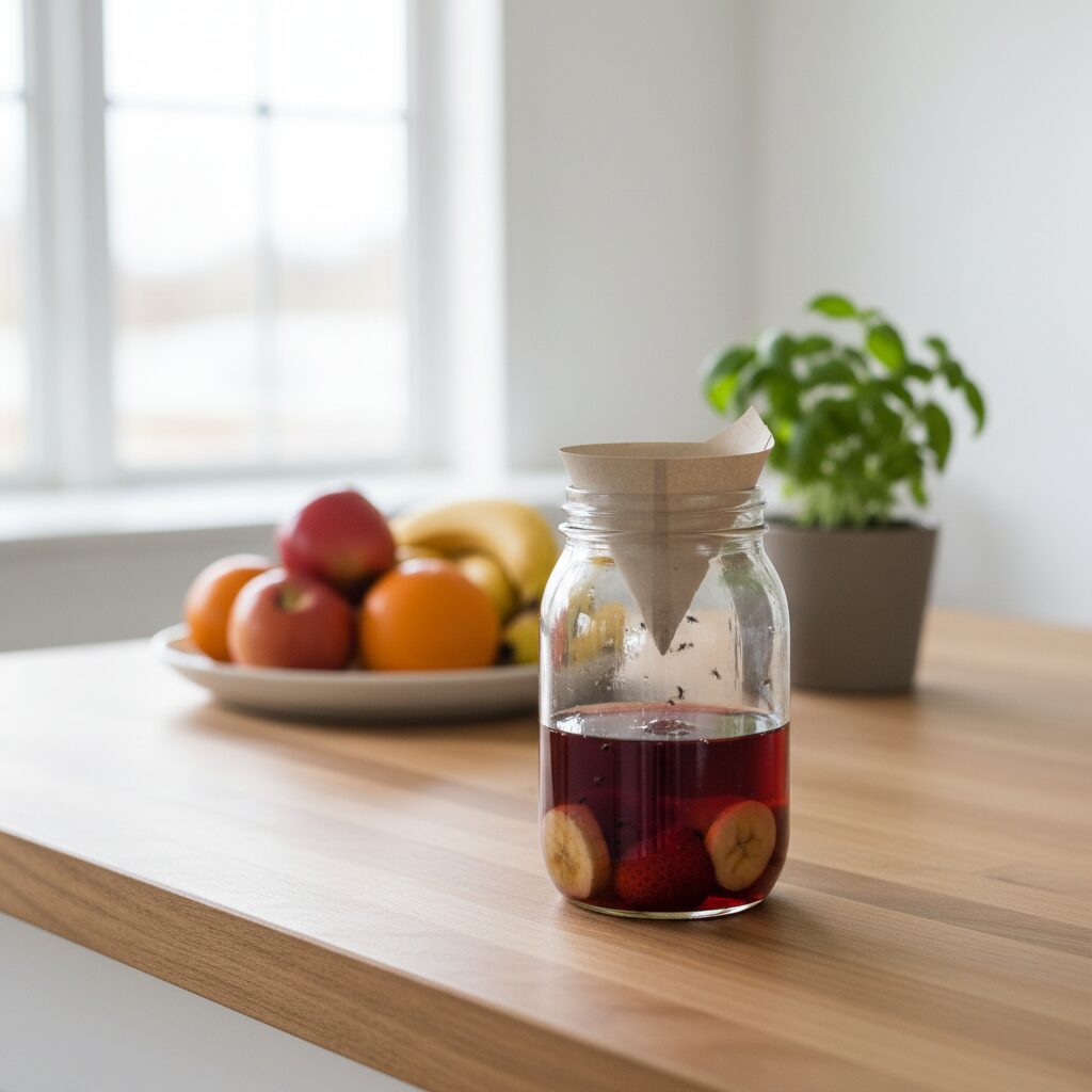 Skuteczna pułapka na muszki owocówki — jak ją zrobić?