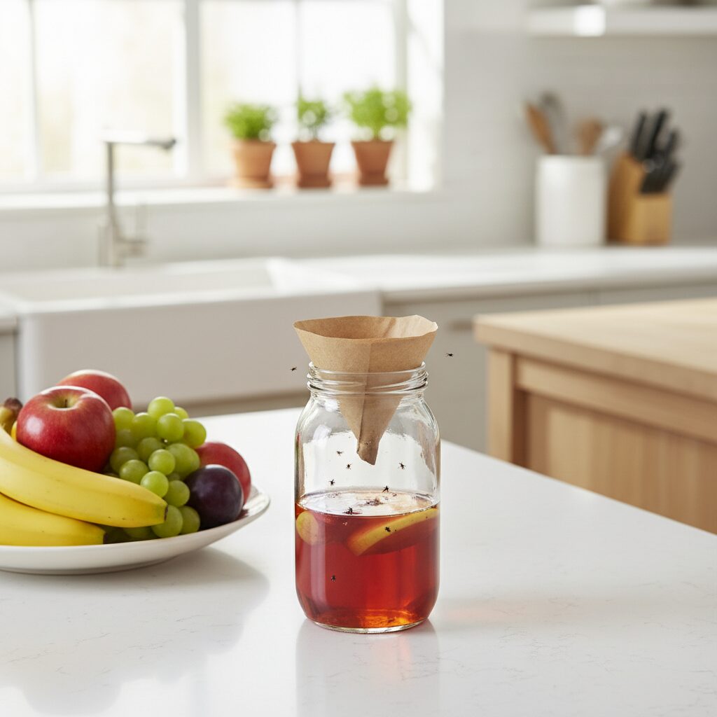 Skuteczna pułapka na owocówki — jak się pozbyć muszek z kuchni?