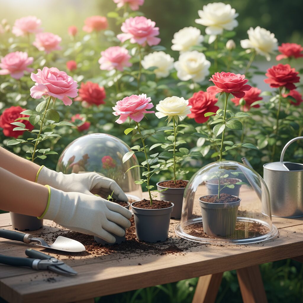 Jak przeprowadzić skuteczne rozmnażanie róż w ogrodzie?