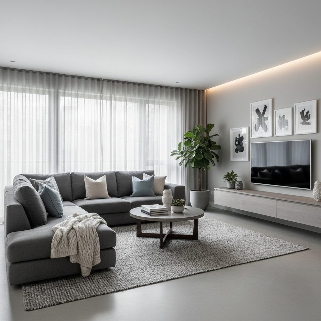 Szary salon — jak urządzić nowoczesne i przytulne wnętrze?