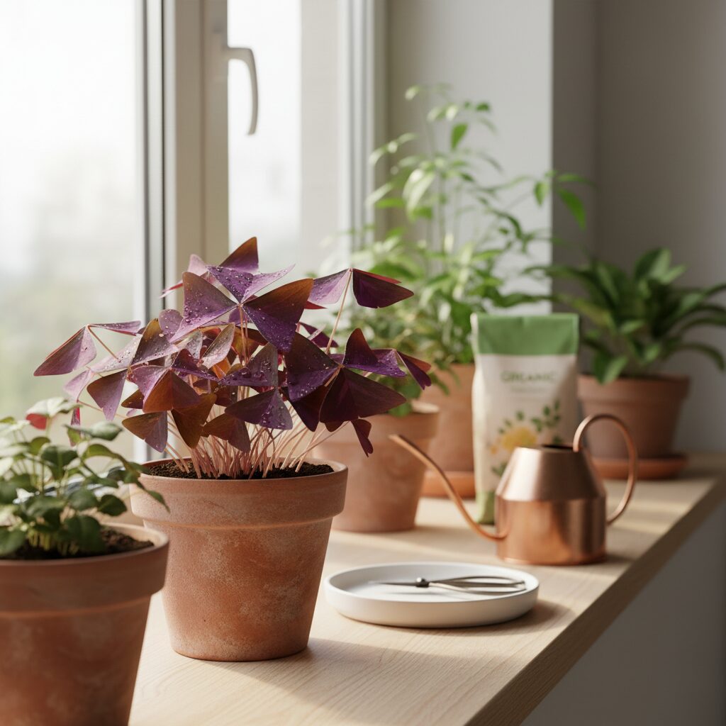 Szczawik trójkątny uprawa — jak dbać o Oxalis triangularis?