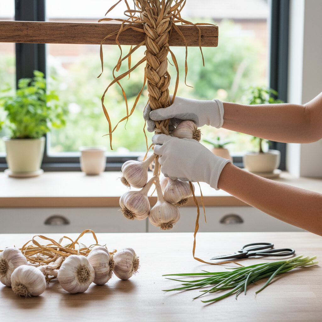 Wiązanie czosnku — kiedy i jak to robić, by mieć duże główki?