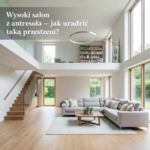 Wysoki salon z antresolą — jak urządzić taką przestrzeń?