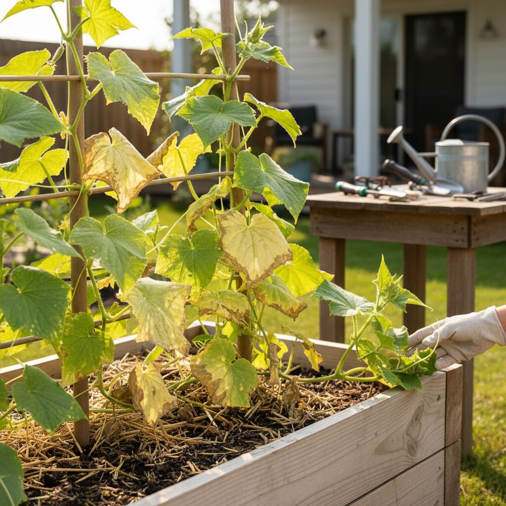 Dlaczego liście ogórków żółkną? Przyczyny i zwalczanie