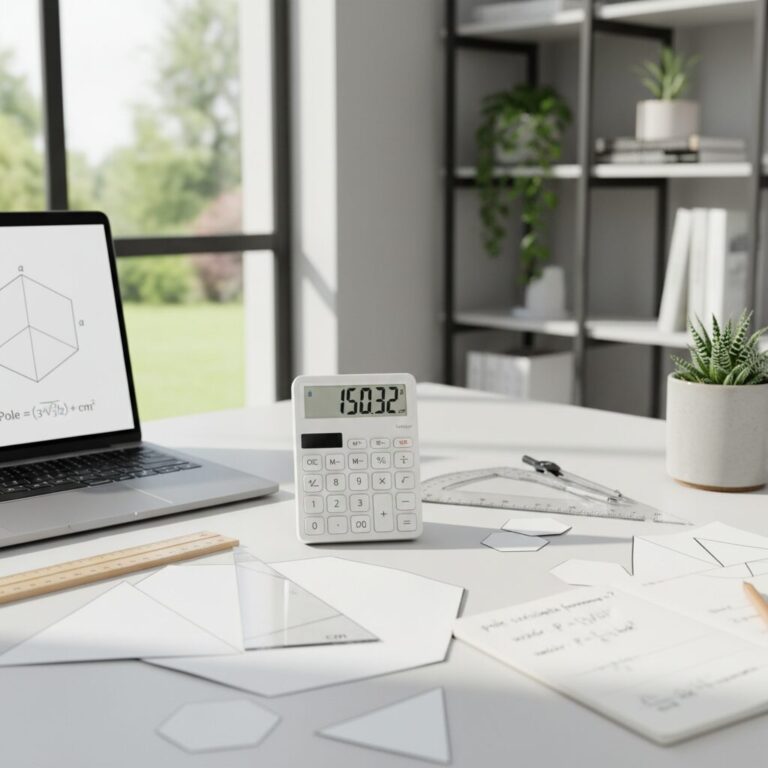 pole sześciokąta foremnego kalkulator