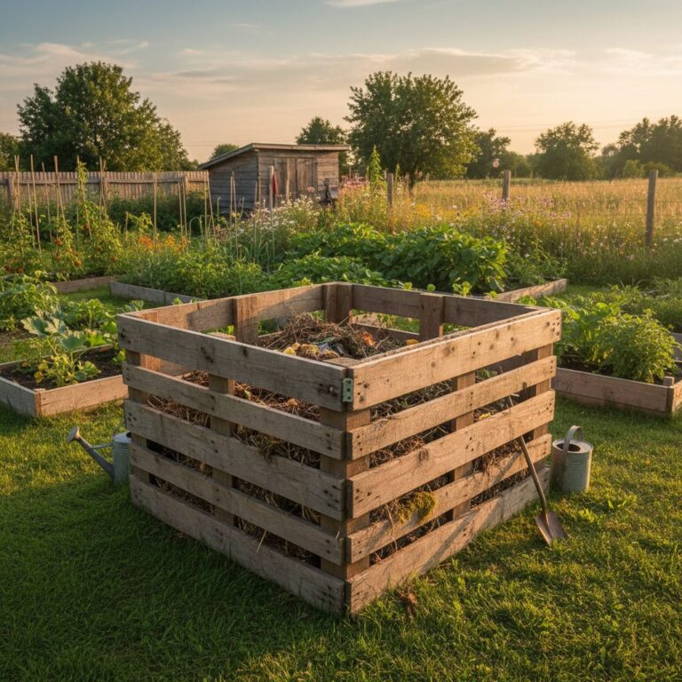 Kompostownik z palet – jak zrobić samemu krok po kroku